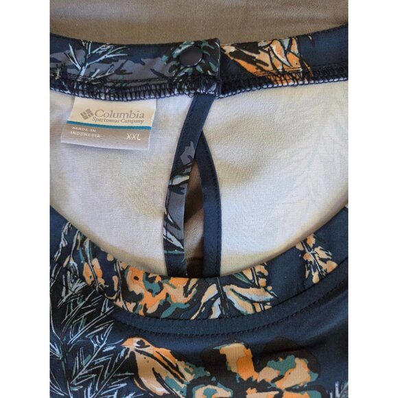 Columbia Women's XXL Sleeveless Floral Bird Print Bogata Bay Dress Omni-Shield - Picture 7 of 16